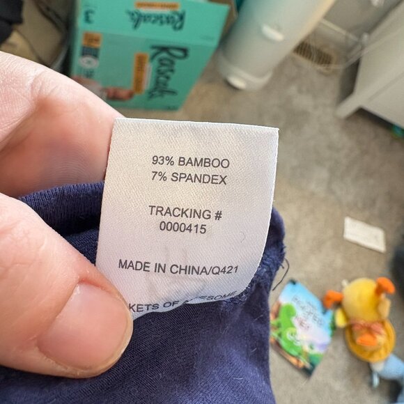 Rockets of Awesome Mini Bamboo Longsleeve Bodysuit size 3-6 Months Navy - Picture 11 of 11